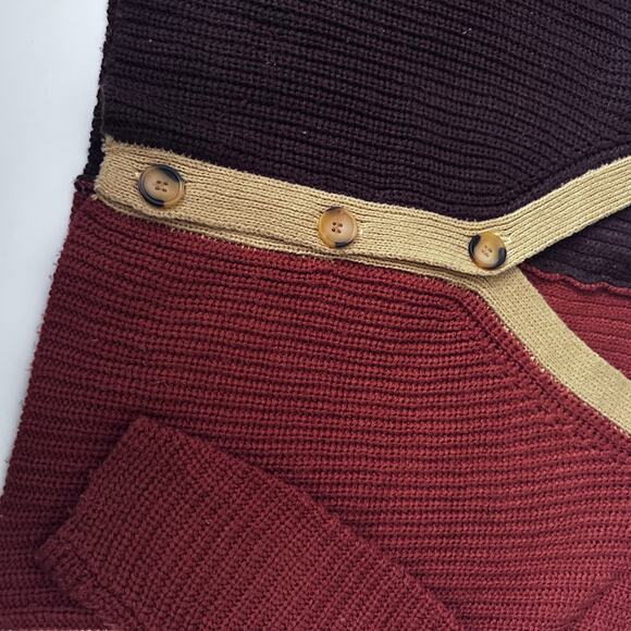 Poof Girl Color Block Cardigan Sweater - Girls Size Small - Picture 2 of 4